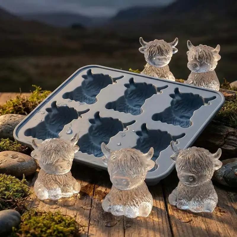 Nuovo Stampo in Silicone a Forma di Mucca per Ghiaccio ad Alta Quota, per Cioccolatini, Caramelle, Sapone Artigianale, Blocco di Cera Aromaterapica