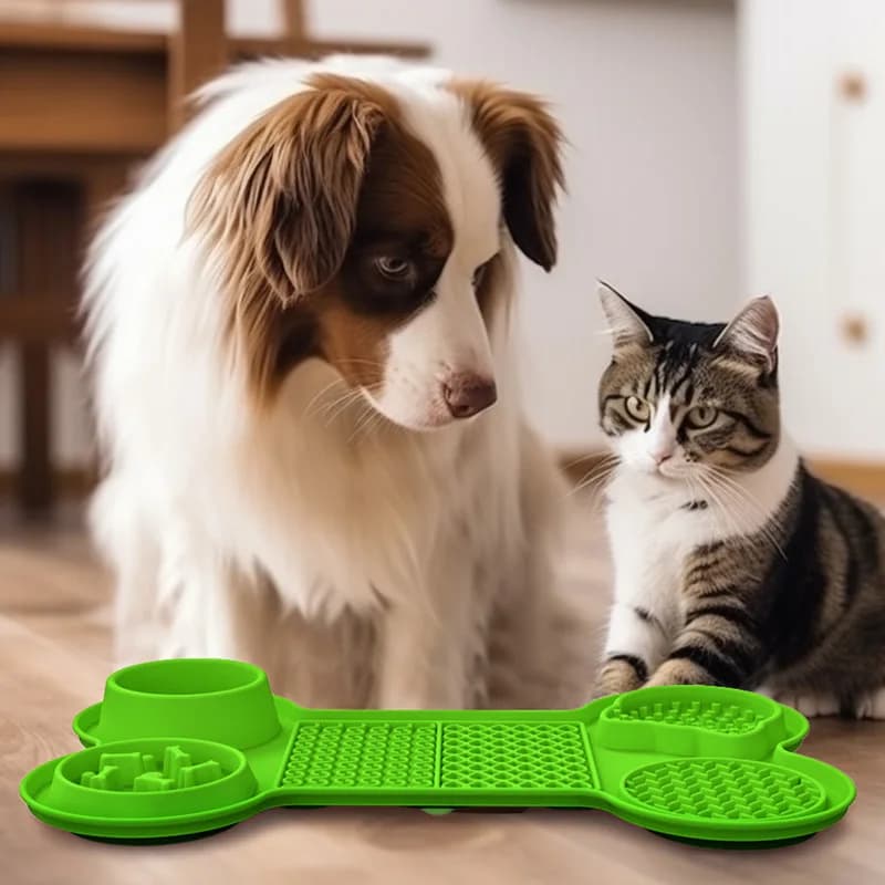 Tappetino in silicone per animali domestici con ventosa, anti-ingozzamento, ciotola per cani a lenta alimentazione, accessori per photo booth, nuovo