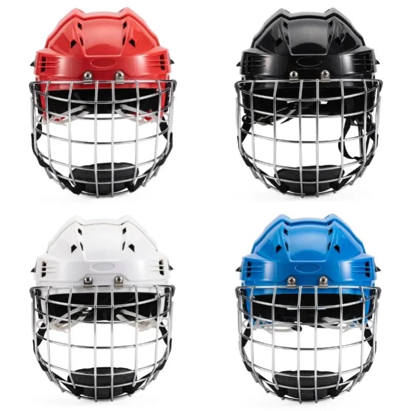 Ice hockey , roller skating , field hockey helmet, football helmet, land-based sports helmet