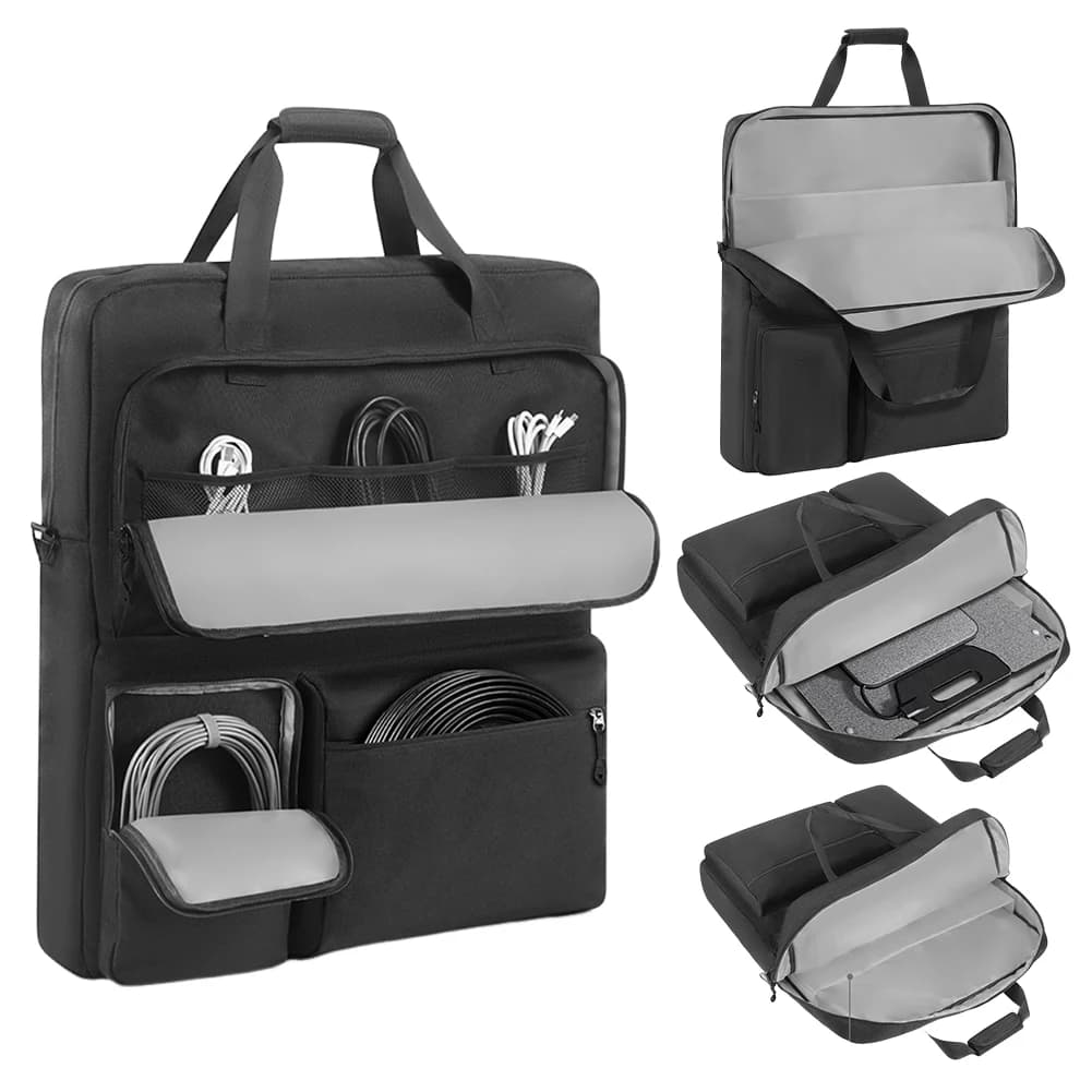 Borsa per il trasporto di pannelli solari compatibile con BLUETTI 100W 200W, impermeabile, nera, per EcoFlow 110W 160W 220W