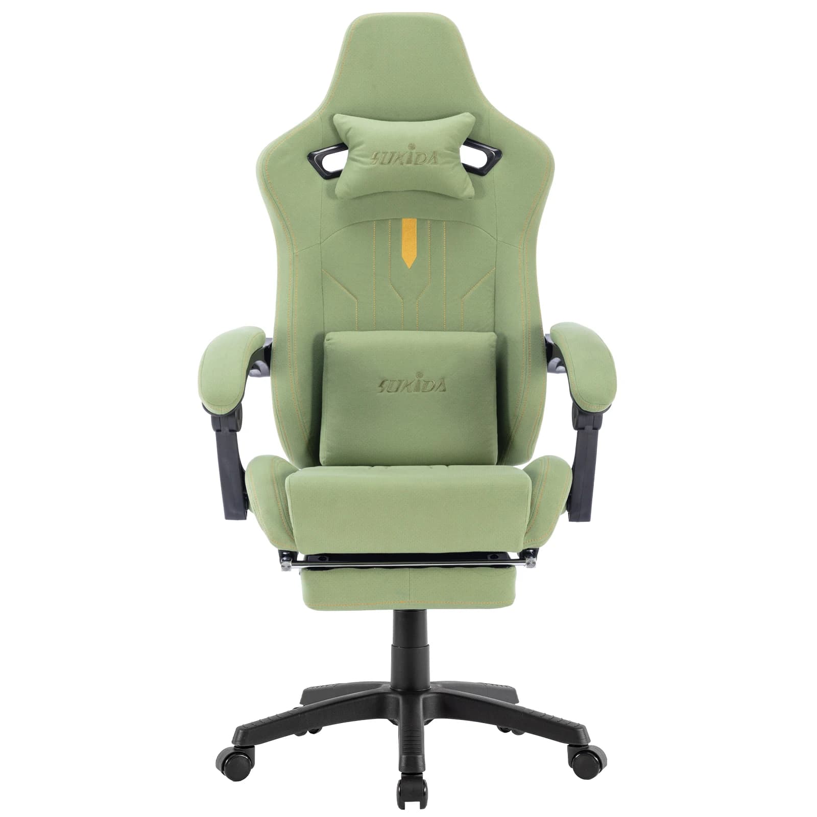 Sedia da gioco con poggiapiedi Sedia ergonomica per computer Cuscino lombare per massaggio, sedia da ufficio direzionale reclinabile a dondolo regolabile