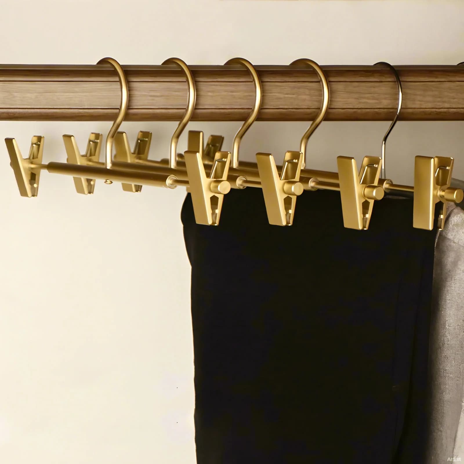 5/10 pieces, premium metal pants hangers, clothes organizer, durable aluminum space pants holder for skirt dresses