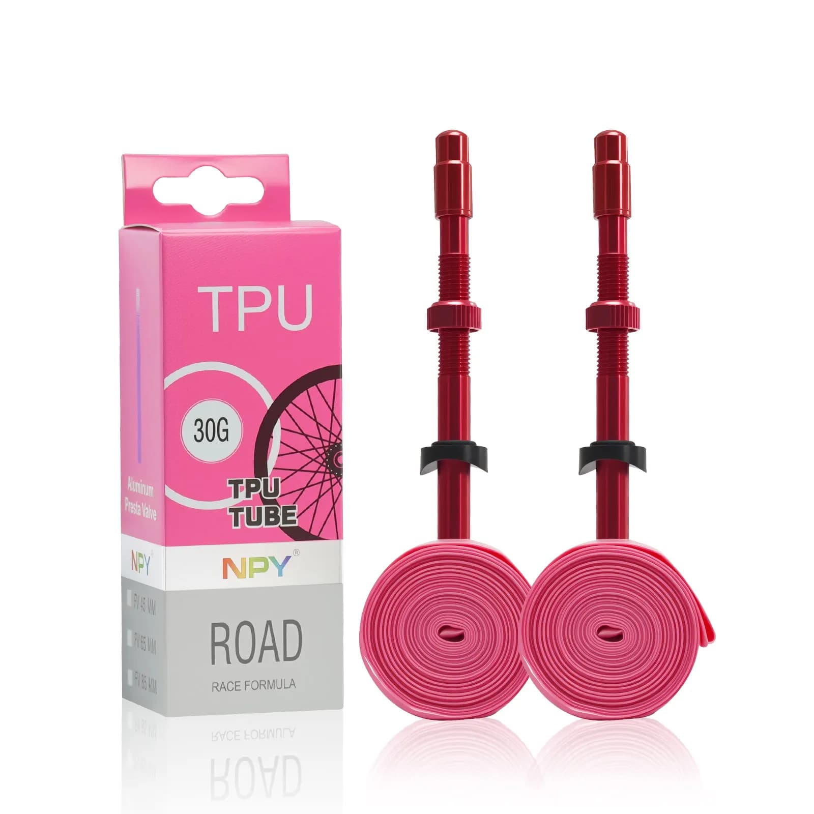 NPY TPU Inner Tube Metal Nozzle External Thread Tube 700x18-32c Road Bike Inner Tire Removable Brass Core French Valve