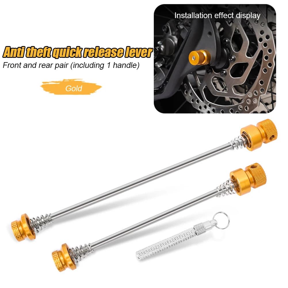 Ruote ultraleggere con bloccaggio di sicurezza a sgancio rapido Pratico MTB Mountain Road Bike Spiedini a sgancio rapido antifurto