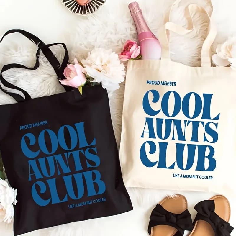 Cool Aunts Club Tote Bag Shoulder Bag for Women Large Capacity Harajuku Shopping Handbag Perfect Lift Shoulder Bag Women