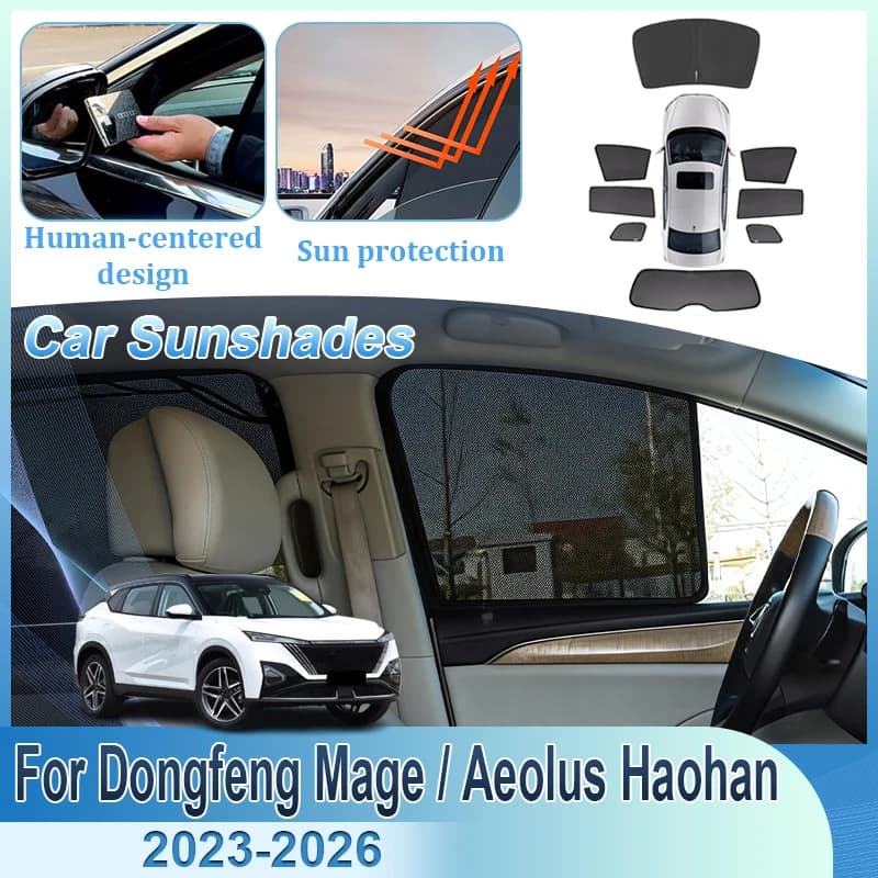 Parasole a rete per auto per Aeolus Haohan Accessori Dongfeng Mage 2023 2024 2025 2026 Tendina Parasole per Finestrino con Copertura Magnetica
