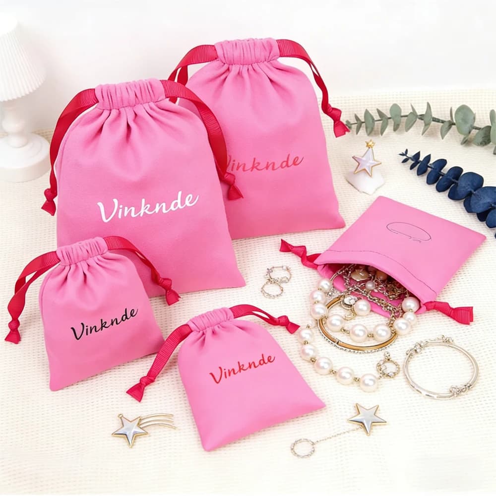100 Pieces Flannel Bags with Cordoncino 5x7cm 7x9cm Customizable with Logo for Watches, Necklaces, Gems, Glasses, Earrings, Cosmetics