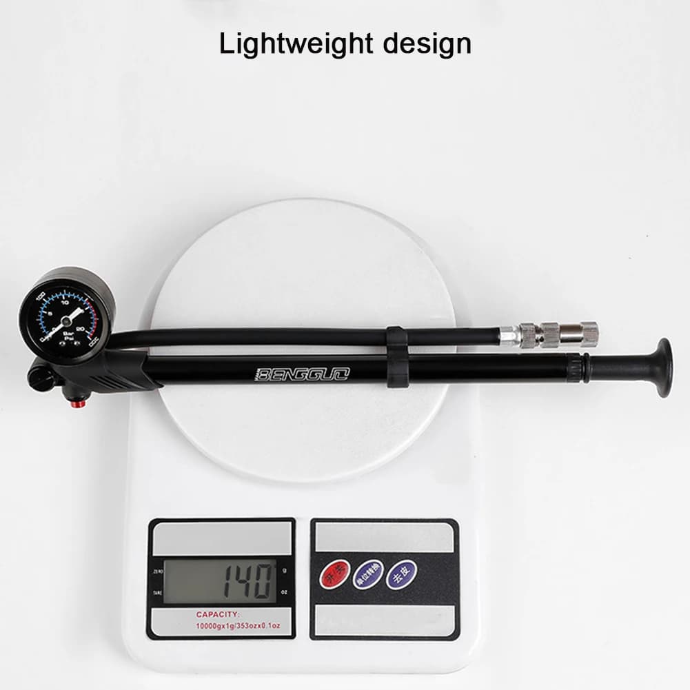 Pompa per Bicicletta 300PSI Compatibile con Valvole Presta e Schrader, Pompa ad Alta Pressione per Sospensioni Anteriori/Posteriori di Mountain Bike