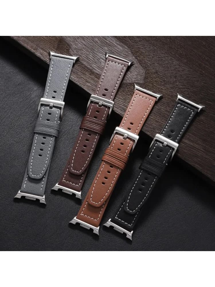 Cinturino in pelle senza spazi vuoti per Samsung Galaxy Watch 8 Classic 46mm Cinturino di ricambio per Galaxy Watch 8 44mm 40mm Accessorio per braccialetto