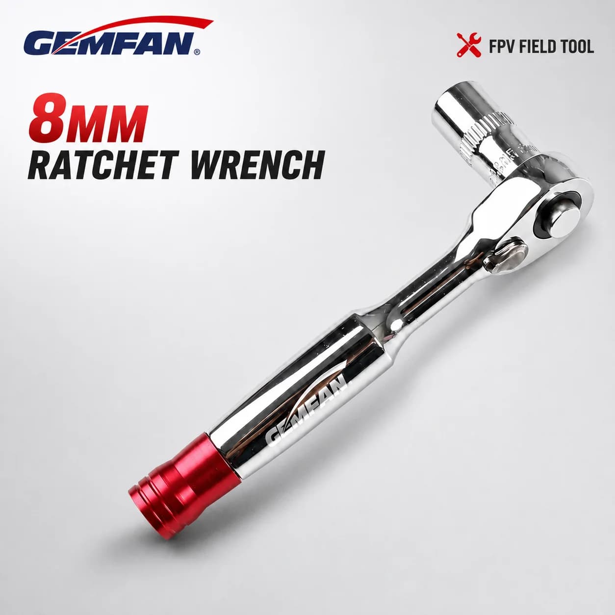 GEMFAN WL-06 8mm Ratchet Wrench FPV Prop Tool M5 Motor Nut 1/4 Inch Socket for Brushless RC Racing Drone Repair Tool Accessories