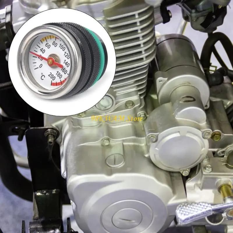 68uf Termometro a calibro temperatura olio per tappo del serbatoio del carburante per riempitivo per