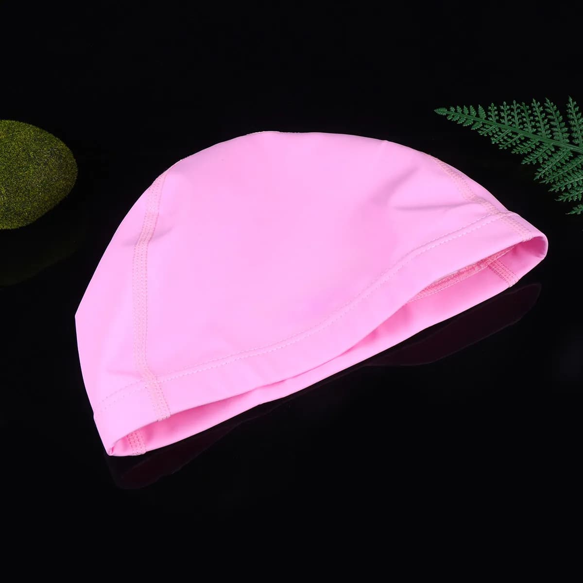 1Pcs Adult Silicone Swim Cap Waterproof Elastic Lightweight Flexible Hair Protection Swimming Hat Comfortable Pool Use Pink