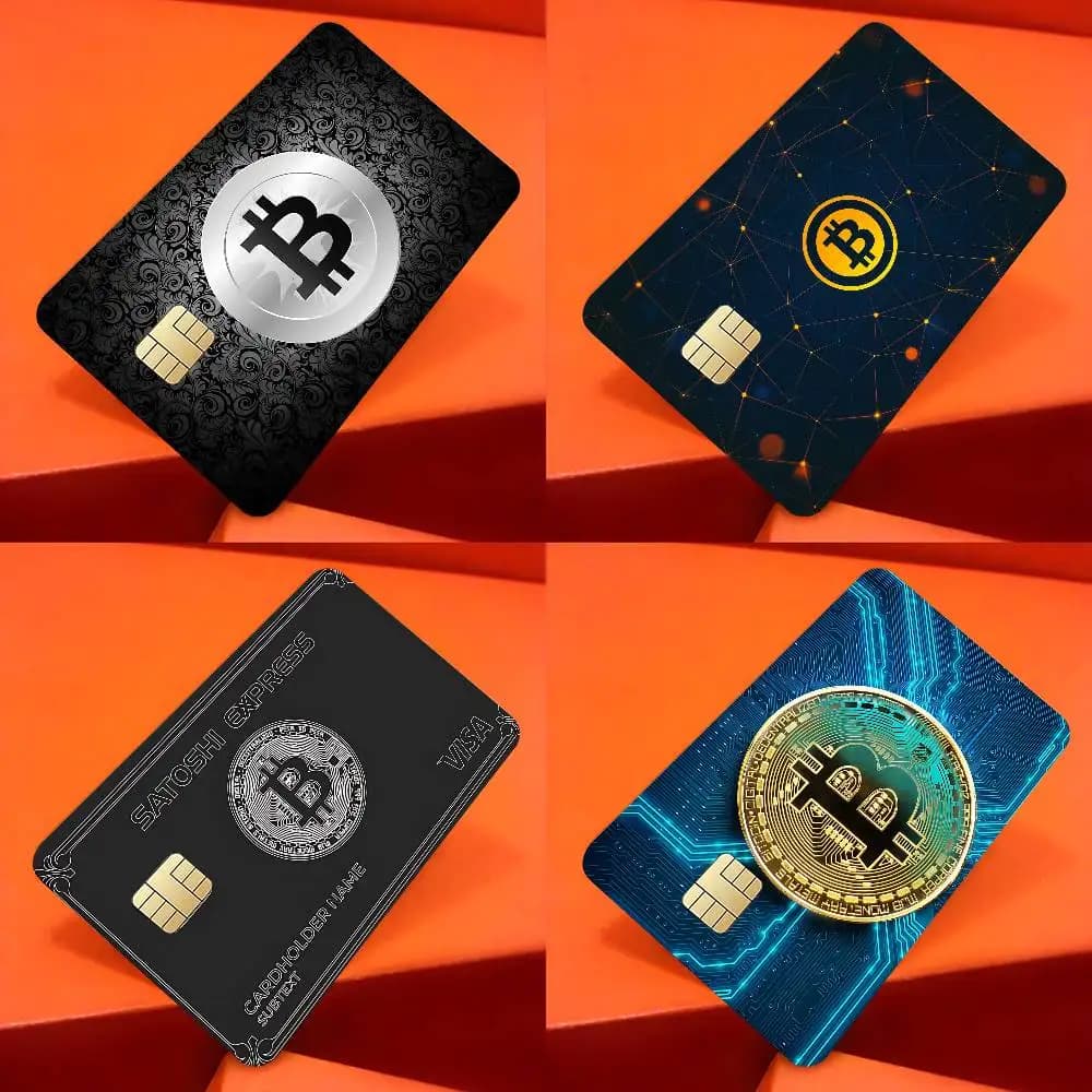 Adesivi per Carte di Credito Virtuali B-Bitcoin Adatti per Carte VISA, Autobus e Metropolitana, Carte IC Contactless