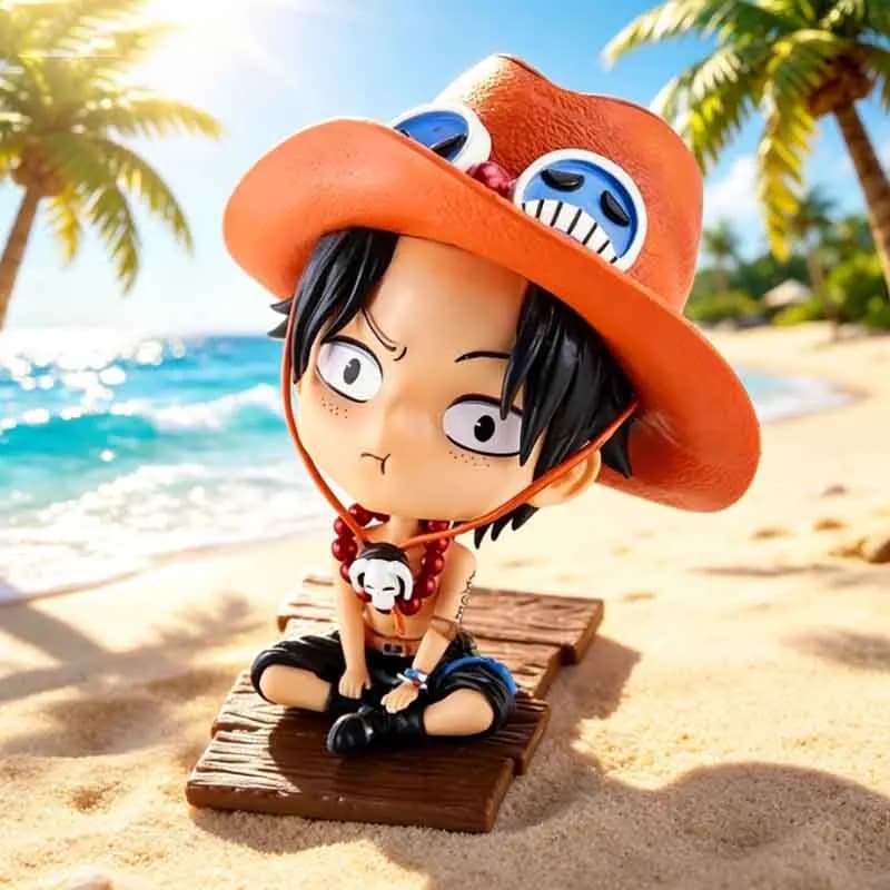 One Piece Ace figurine, Luffy popular collectible accessories, anime model, tabletop decoration, car-mounted decoration 2026
