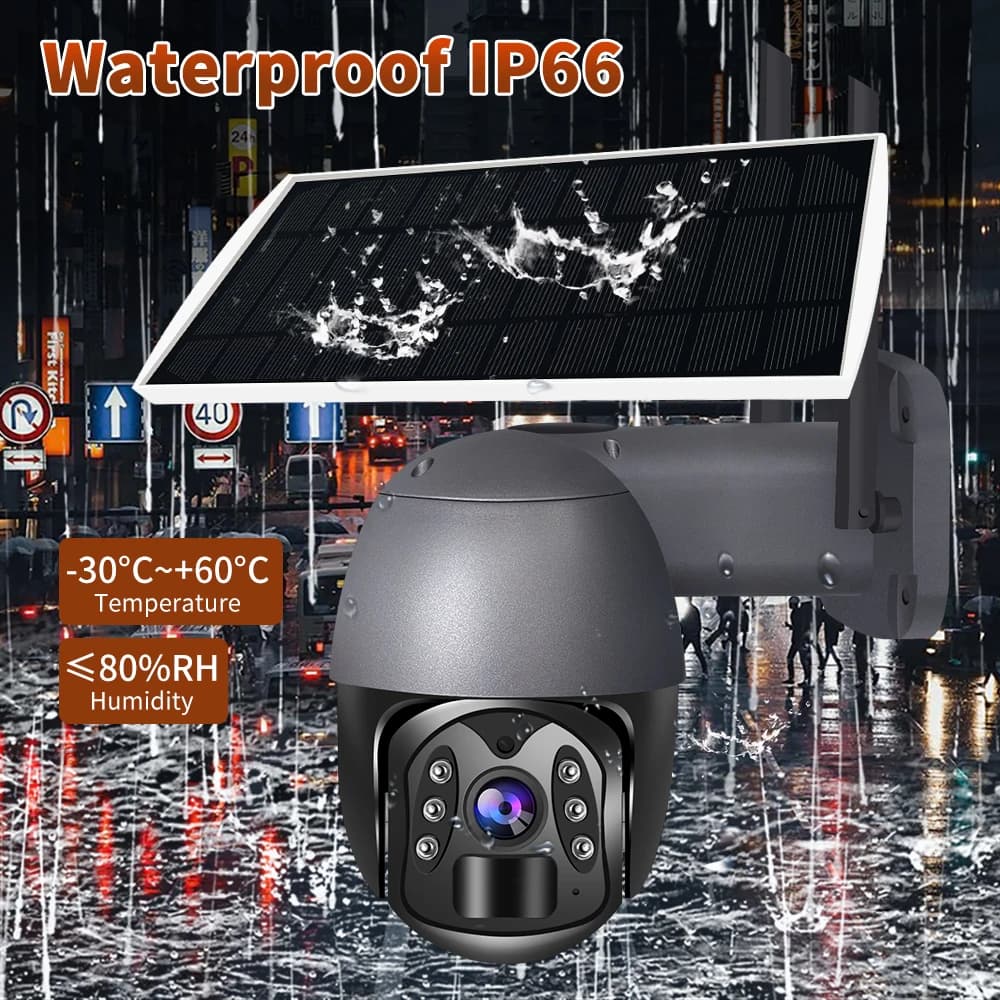 3MP 1296P 120 Gradi Tuya APP 4G/WIFI Telecamera IP di Energia Solare Senza Fili PTZ A Colori di Sicurezza Domestica Citofono CCTV Baby Monitor