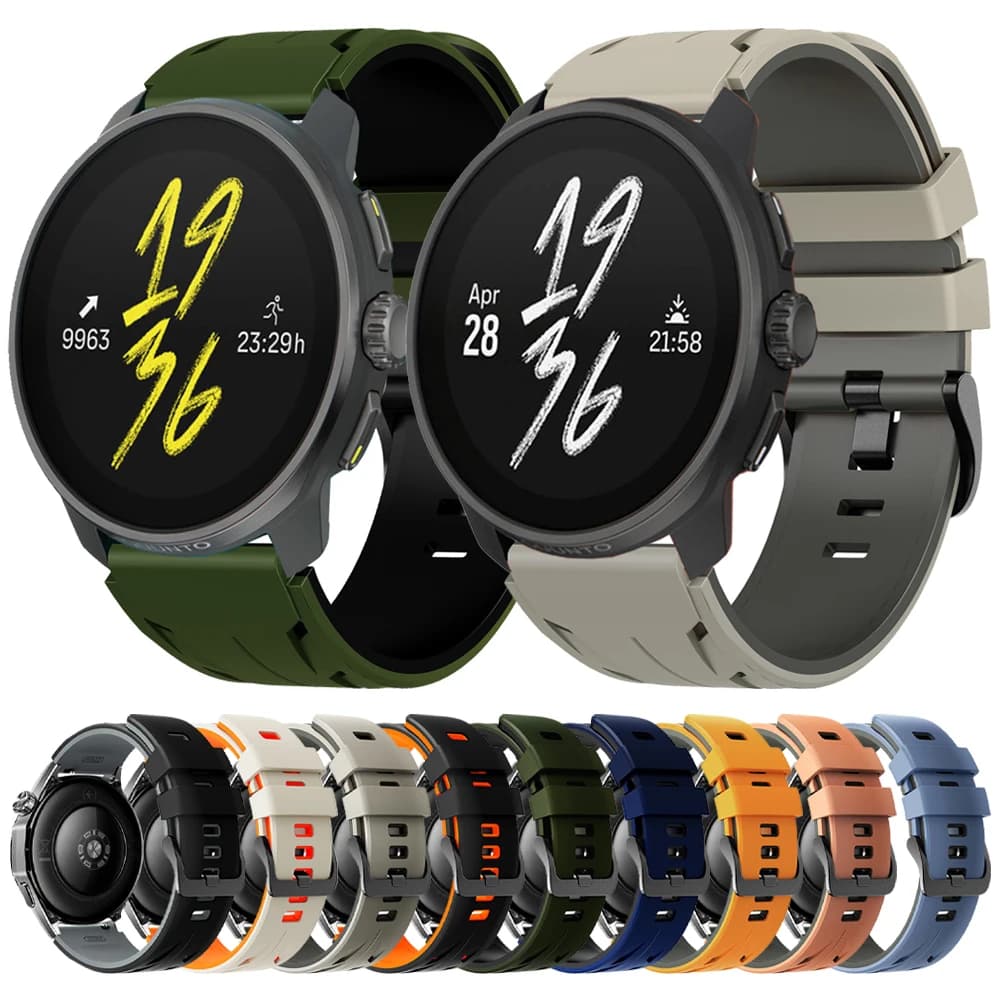 Cinturino in silicone da 22 mm per cinturino SUUNTO RACE S/RUN Correa per cinturino sportivo morbido SUUNTO Ocean/VERTICAL/5 PEAK/9 PEAK PRO DLC