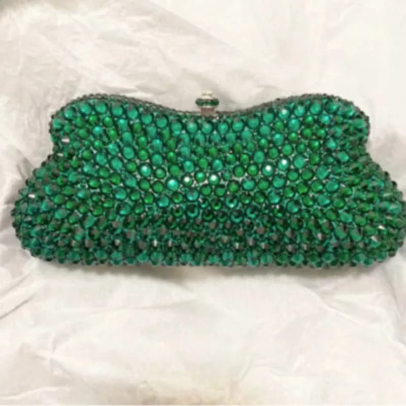 Stone clutch crystal diamond dinner party banquet dress hand women bag full of diamonds