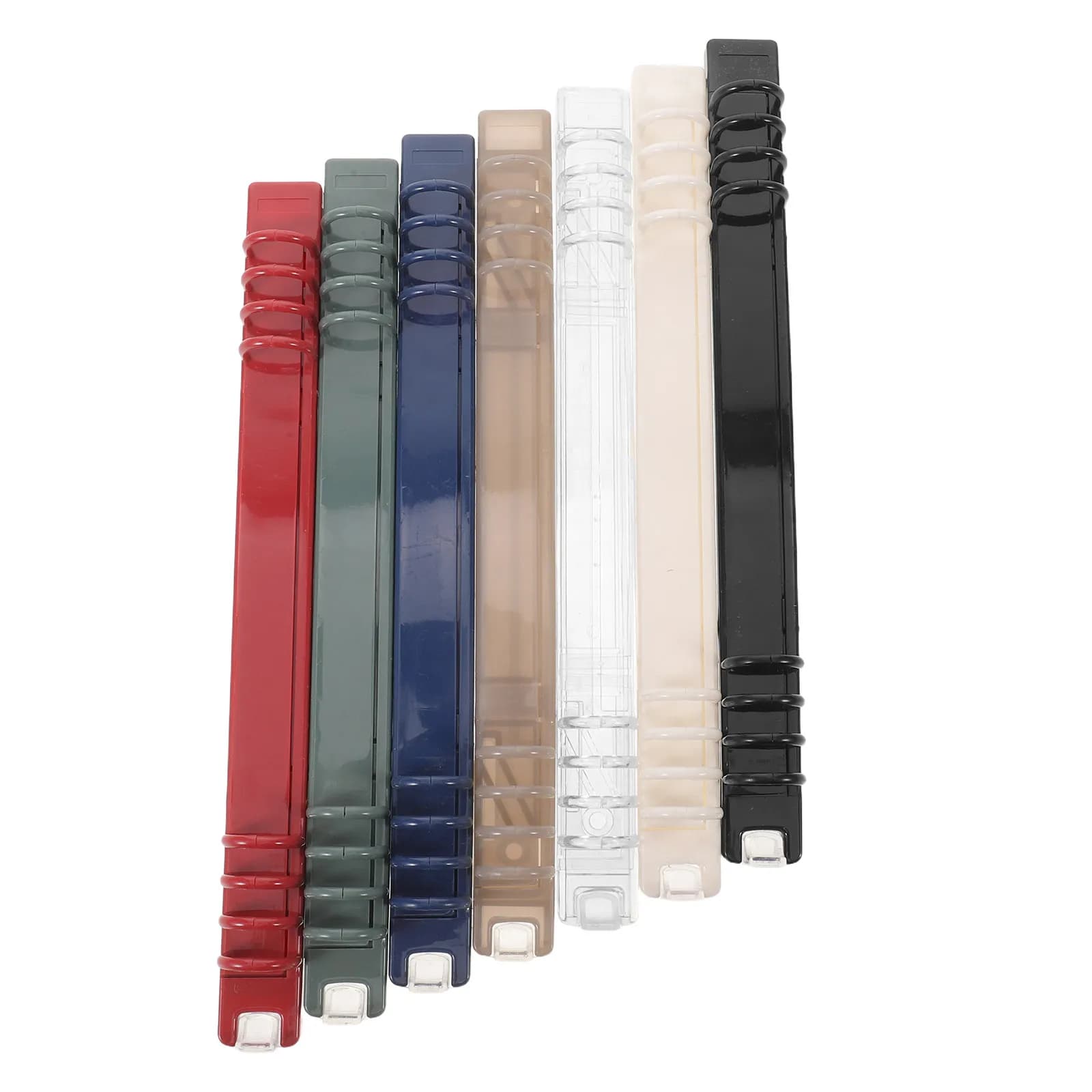 7Pcs Loose Leaf Binder Rings 8-Hole Plastic Spiral Binding Coil Replacement Mechanism for Notebook Journal Refill DIY Planner