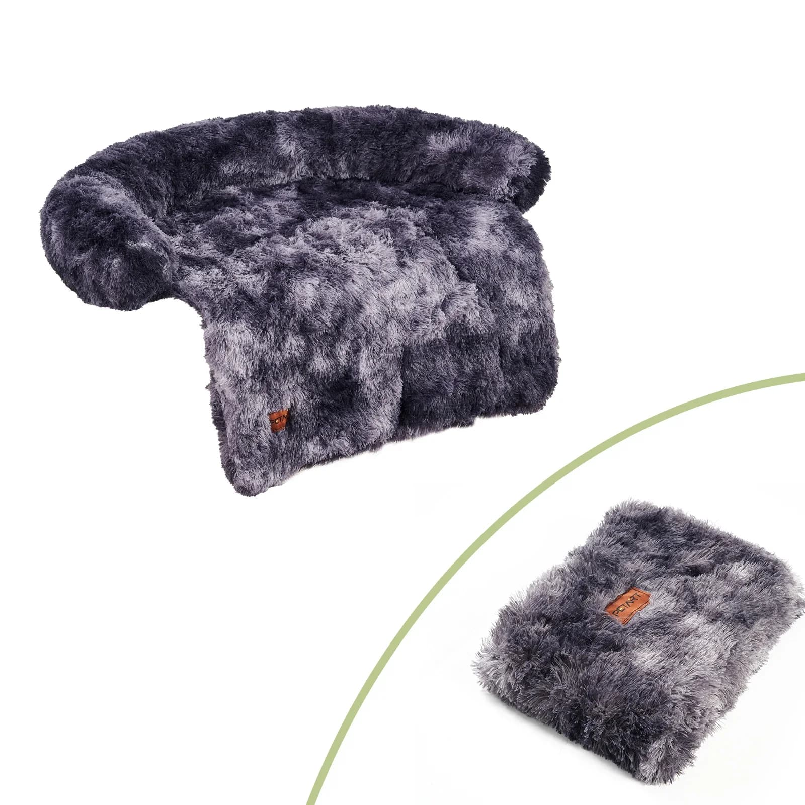 Tappetino per divano letto per cani Soffici divani letto lunghi per cani in peluche con coperta Protezione per mobili per animali domestici con copertura lavabile rimovibile per cani