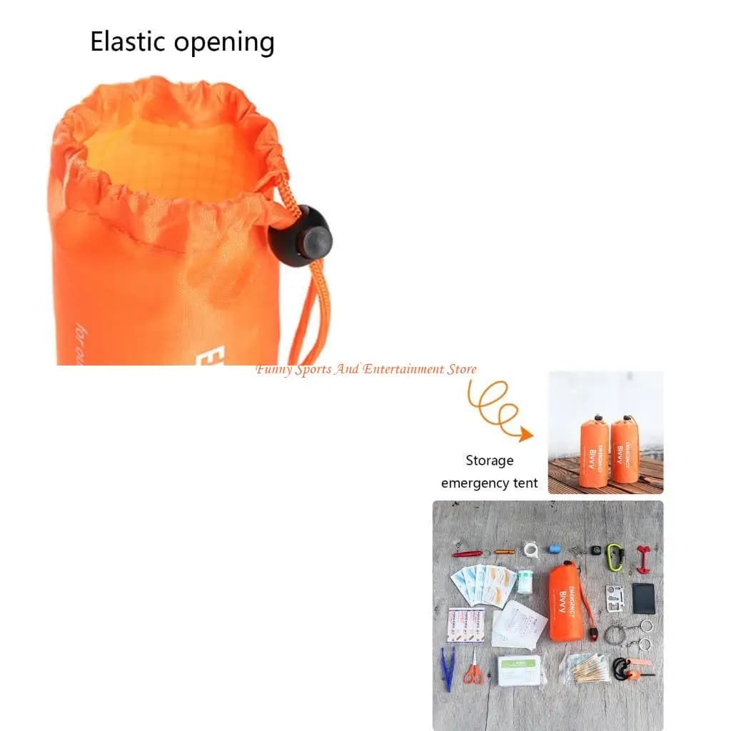 C4DE Multifunzione Tenda Soccorso Borsa Immagazzinaggio con Coulisse Trekking Sopravvivenza Campeggio Baldacchino