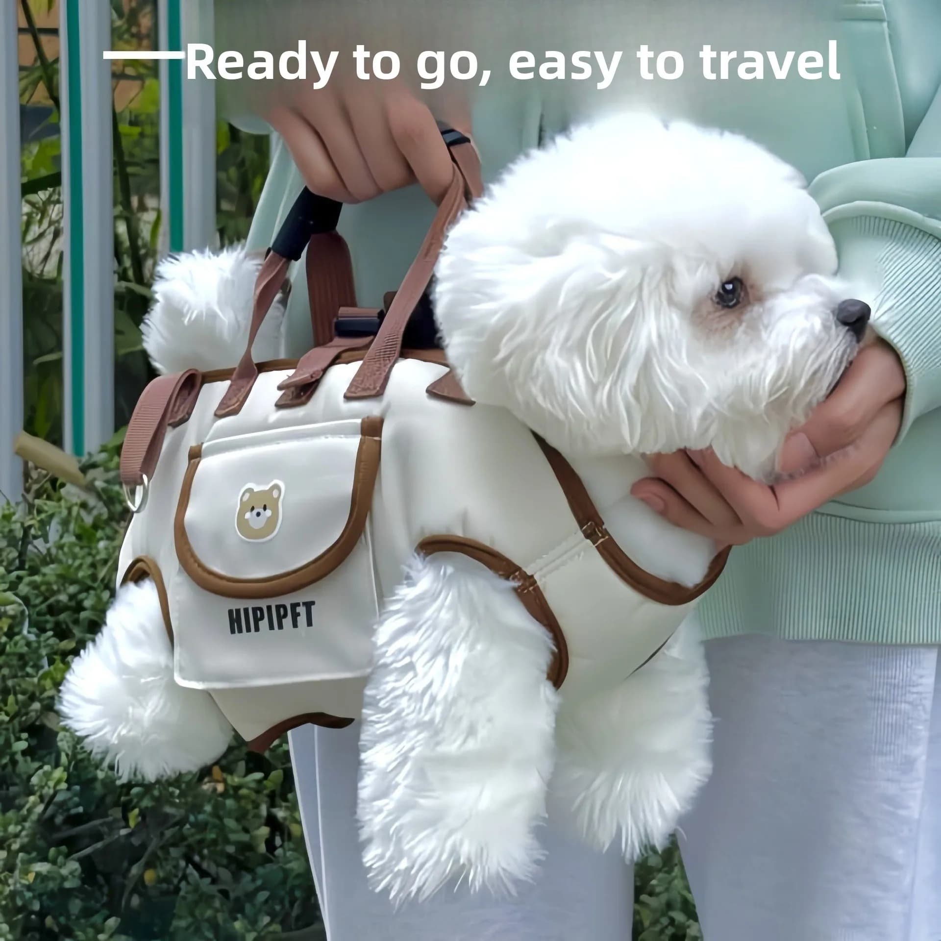 Borsa per gatti e cani, zaino traspirante portatile da esterno per animali domestici, con tracolla diagonale, leggero, da viaggio, con cinghia di trazione, accessorio indispensabile