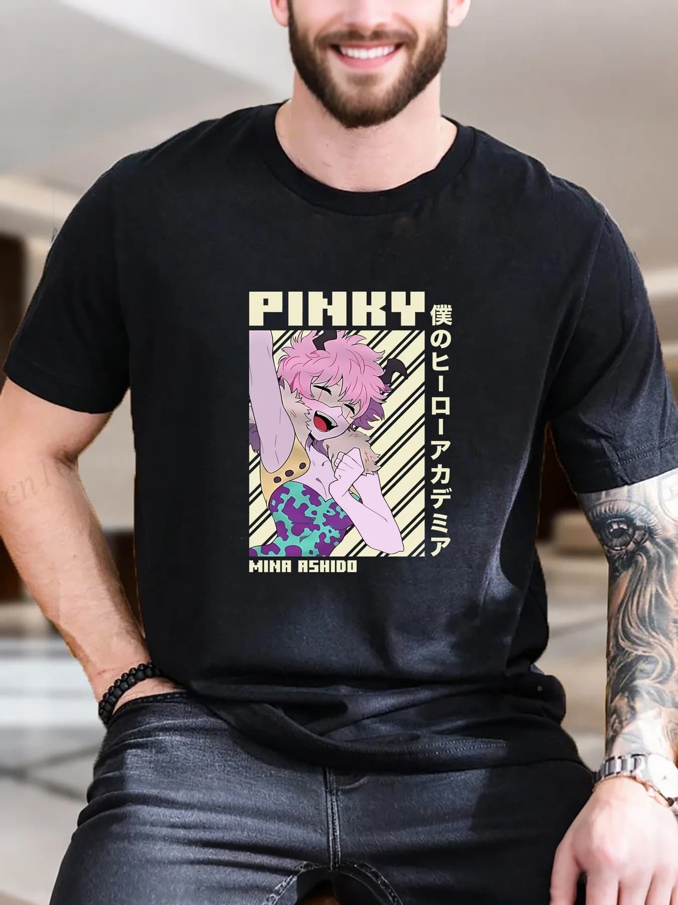 2025 Nuovo modello T-shirt da uomo alla moda e innovativa Mina Ashido Nuovo arrivo Moda pesante