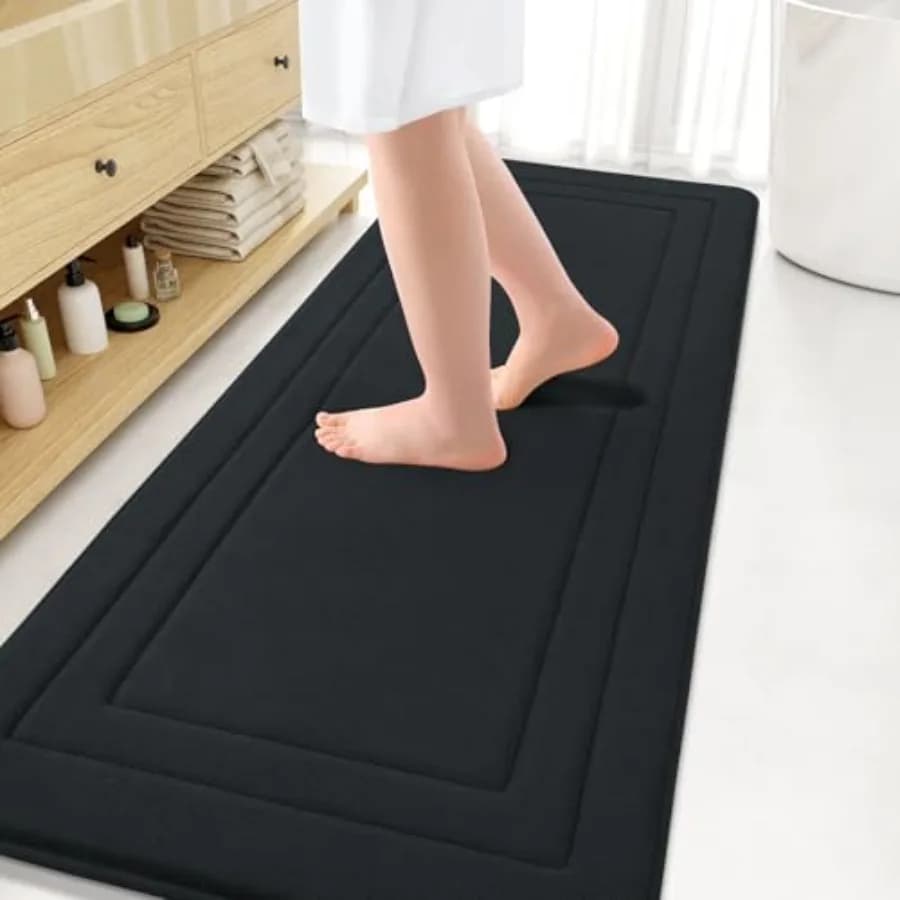 Tappetino da Bagno in Memory Foam 70x24 Ultra Morbido e Assorbente, Lavabile in Lavatrice, Confortevole Tappeto per Bagno