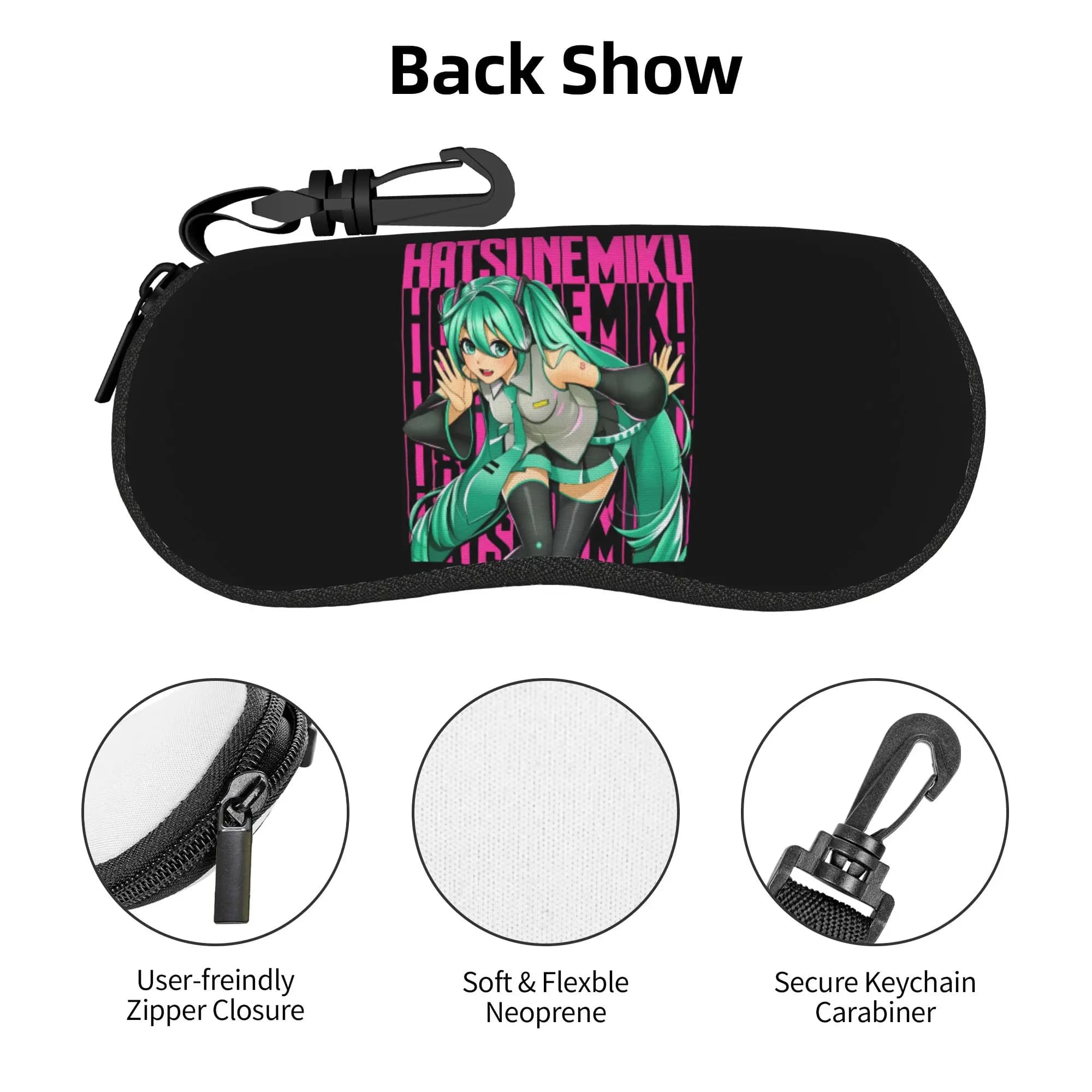 H-Hatsune M-Miku Shell Eyeglasses Protector Cases Cool Sunglass Case Girl Kawaii Glasses Pouch