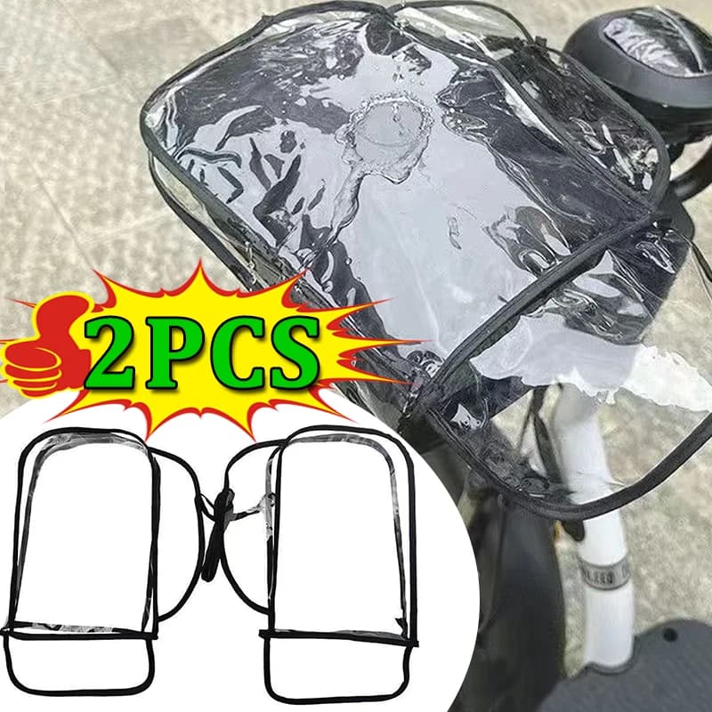 2 pezzi di manicotti per manubrio moto impermeabili invernali in PVC, coperture per maniglie, guanti da motociclista caldi resistenti al calore