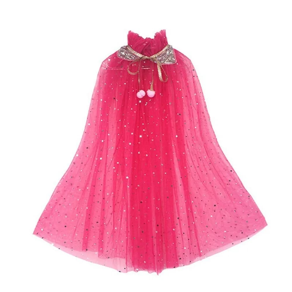 Cosplay Accessories Role-Playing Children's Princess Shawl Stage Props Mesh Outerwear Cape Mesh Shawl Halloween