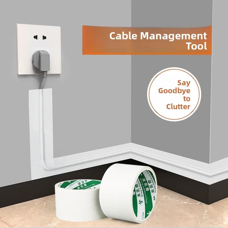 Cable Concealment Sticker Self-Adhesive Wire Cover Patch Wall Line Hide Decorative Beautify Network Cable Organizer