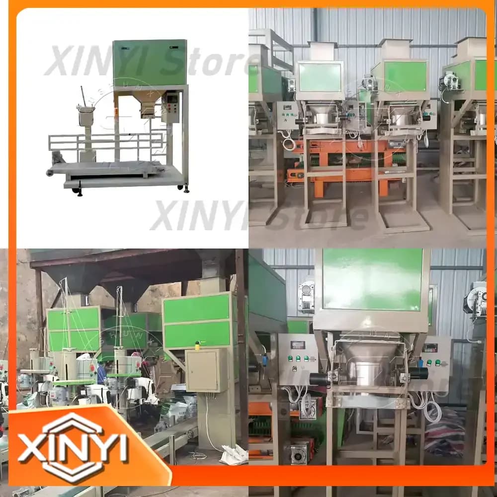 25kg Bag Semi-automatic Packaging Machine for Food Powder Granules Flour Sugar Coffee Beans Pet Food Industrial Packaging
