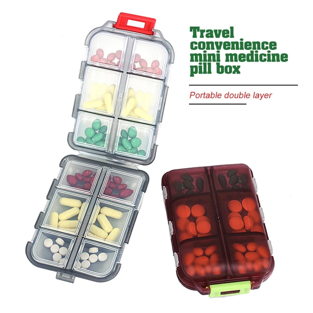 Tcare Portable Foldable Laptop Medicine Pharmacies Pills Capsula Container for Tablets Plastic Boxes Vuote Organizer of Medicines Pills