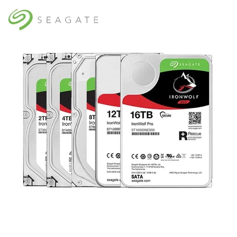 For Seagate IronWolf Pro OEM 3.5" SATA HDD 4TB/6TB/8TB/10TB/12TB/16TB NAS RAID Storage Drive With Data Recovery Service