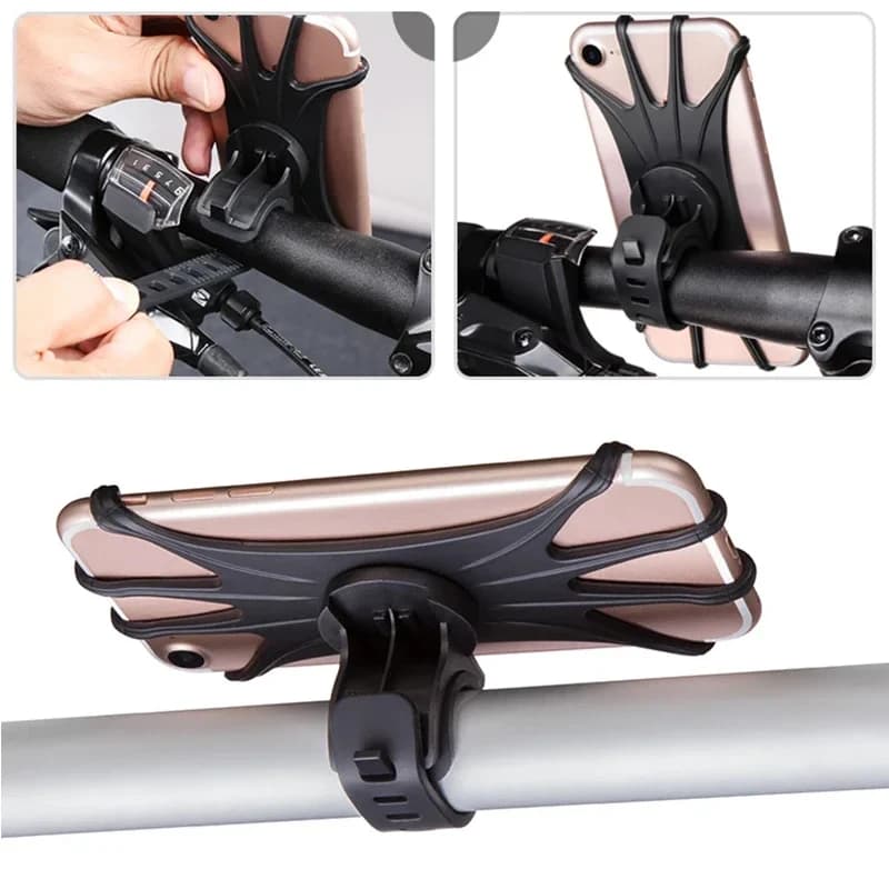 Supporto universale per telefono cellulare per passeggino Carrozzina girevole multifunzionale per bicicletta Supporto per telefono in gel di silice Accessori per passeggino