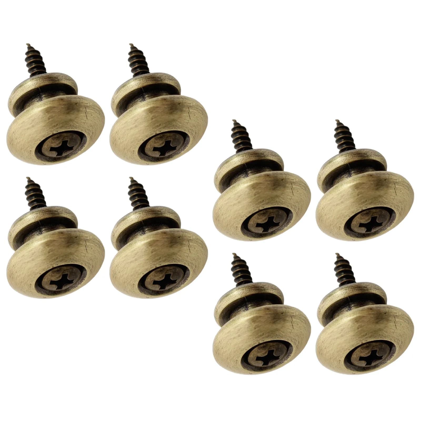 8Pcs Quick Release Strap Lock Buttons Mushroom Head Bronze for Guitar Ukulele Bass Strong Stability Lightweight Strap