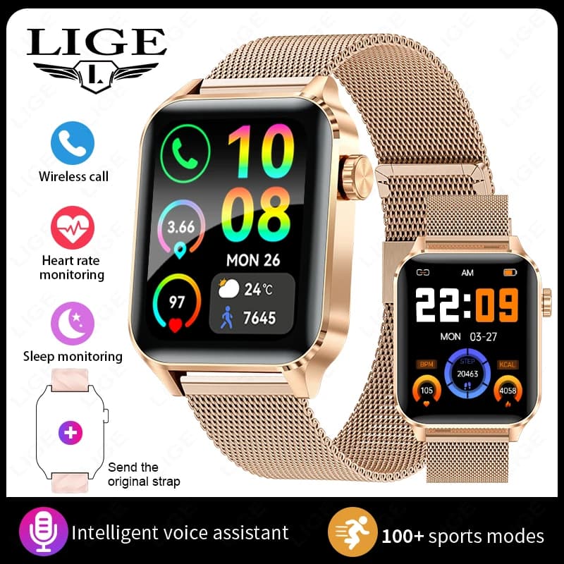 Smartwatch 2026: Luxury Sport Watch with Sleep Monitoring, Bluetooth Calls and Messages, for Men and Women - Special Offer
