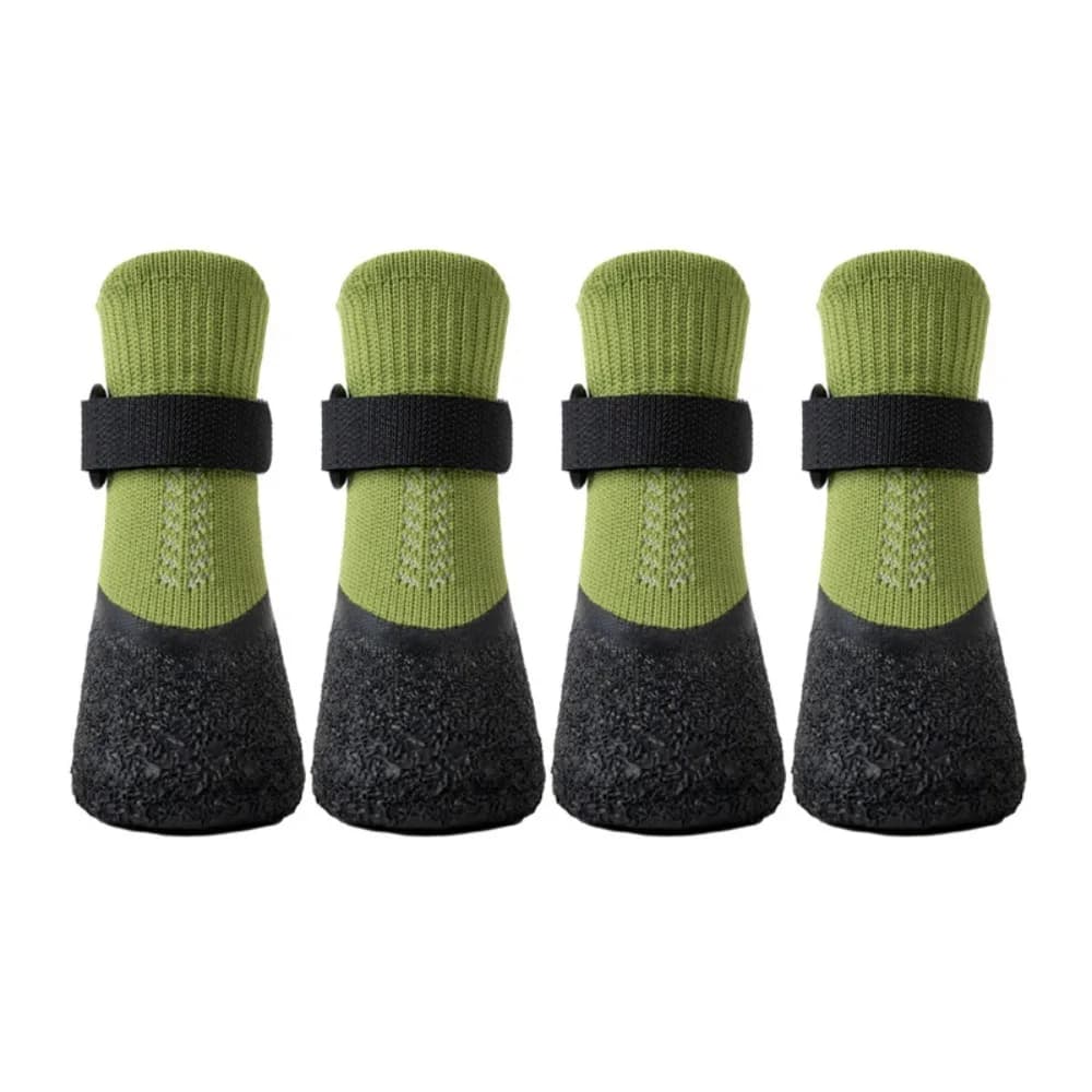 4pcs Dog Boots Waterproof Pet Socks Shoes Breathable Anti-dirty Dog Shoes Non-slip Dog Paw Protector Outdoor