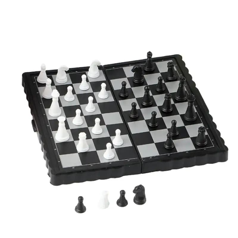 Gioco da tavolo per scacchi magnetico Set di scacchi educativi Giocattoli Gioco da tavolo per scacchi magnetico pieghevole con custodia per bambini e adulti