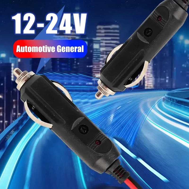 Auto 20A Male Car Cigarette Lighter LED Socket Plug Connector Adapter Sigaretten Aansteker Auto Copper Wire High-power 12V 24V