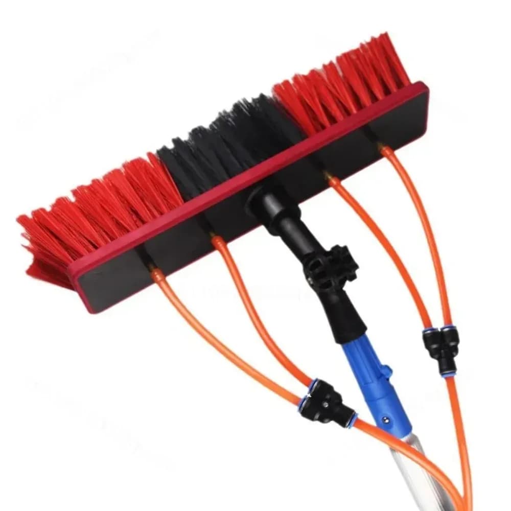 for Photovoltaic Panel Cleaning Tool Water Brush for Solar Panel Water Spray Cleaning Brush Extended Rod Portable Telescopic