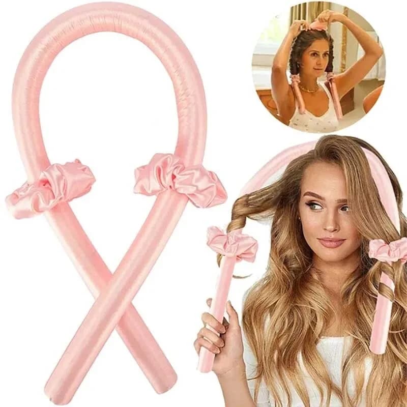 Bigodini per capelli fai da te senza calore con clip a morsetto, fascia per ricci naturali morbidi, strumento per capelli domestico