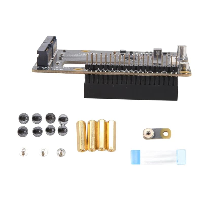 Advanced X1004 For Raspberry Pi 5 PCIE A M.2 NVME Dual SSD Expansion Card Double 2280 PCB Black NOT BOOT Support from NVME SSD