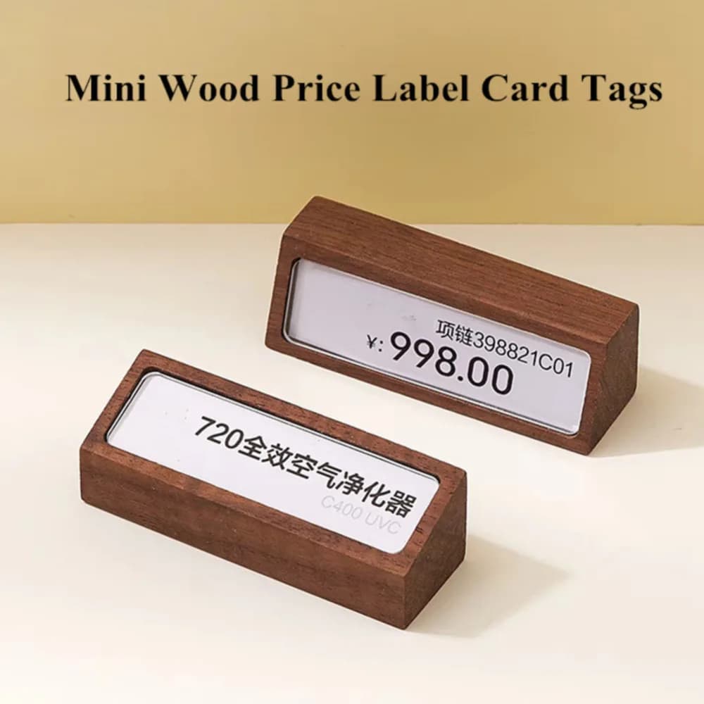 10 PZ 68x18mm Piccolo Numero Da Tavolo Segnaposto Titolare Mini Legno Prezzo Etichetta Etichette di Carta Acrilico Segno Titolare espositore