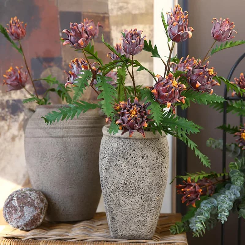 58cm 2 testa imperatore fiore fiore artificiale matrimonio decorazione della casa decorazione pianta verde tropicale decorazione