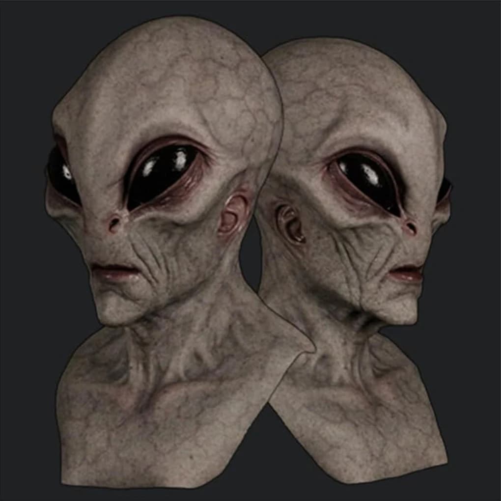 Orribile maschera aliena Horror Alien Maschera supersoft Creepy Decorazione festa di Halloween Maschere divertenti spaventose per cosplay