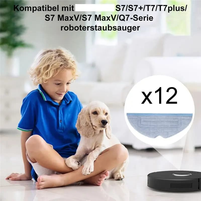 RANA Parti di ricambio Mop Pad compatibile per S7 T7 T7S T7 Plus Accessori per aspirapolvere Mop Panno Pad