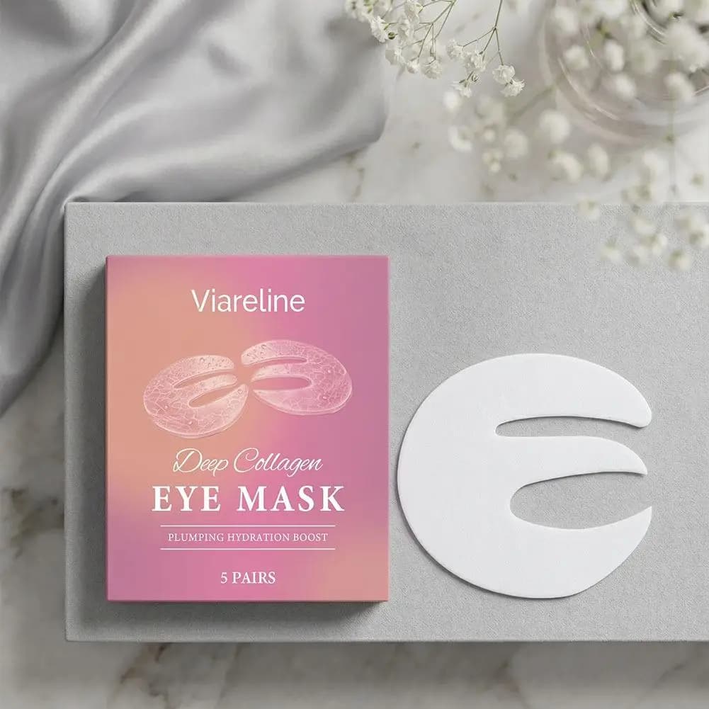 Collagen Firming Eye Mask 5 Pairs Hydrating Plumping Fading Fine Lines Rejuvenate Dark Circles Puffiness Anti Aging Skin Care