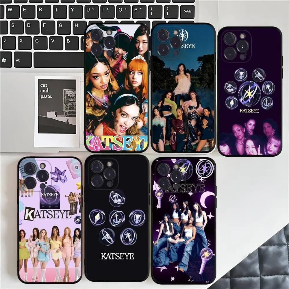 K-Katseye Gnarly Group Phone Case For iPhone 16 15 14 13 12 11 17 Pro Max Simplicity Back TPU Soft Case