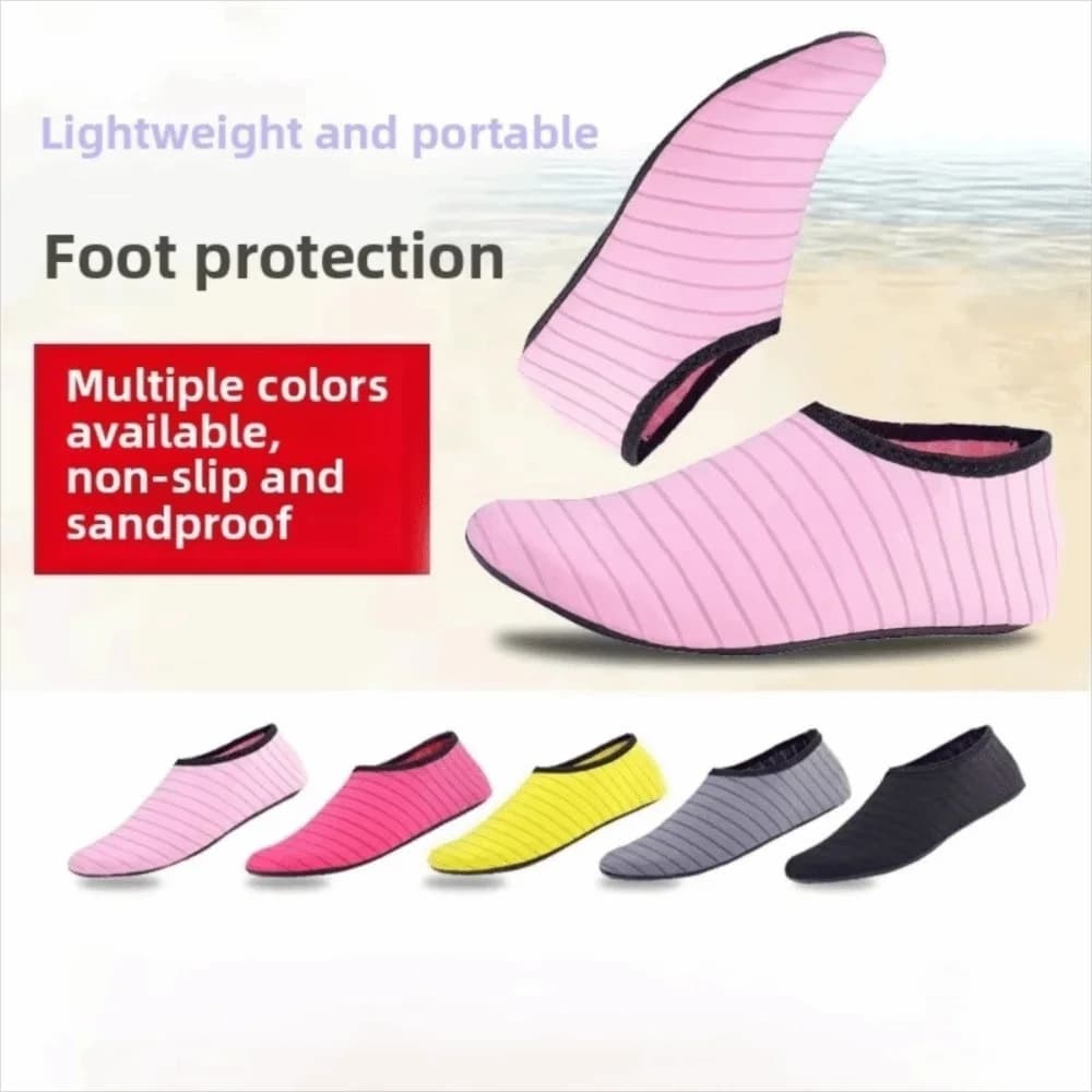 1 pair of new unisex water shoes, light water shoes with rubber sole, non-slip swim socks for swimming, diving and beach